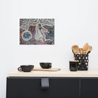 Seeing into the Aether | Collective Consciousness – Open Edition Print — 16″ × 12″ — above a sideboard