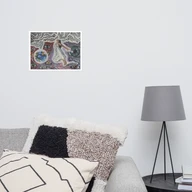 Seeing into the Aether | Collective Consciousness – Open Edition Print — 16″ × 12″ — above a sofa
