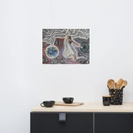 Seeing into the Aether | Collective Consciousness – Open Edition Print — 24″ × 18″ — above a sideboard