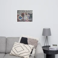 Seeing into the Aether | Collective Consciousness – Open Edition Print — 24″ × 18″ — above a sofa