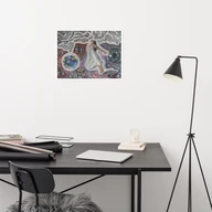 Seeing into the Aether | Collective Consciousness – Open Edition Print — 24″ × 18″ — above a desk