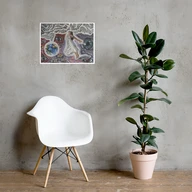 Seeing into the Aether | Collective Consciousness – Open Edition Print — 24″ × 18″ — on a concrete wall