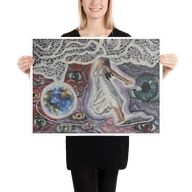 Seeing into the Aether | Collective Consciousness – Open Edition Print — 24″ × 18″ — held by a person