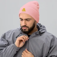 TSK Cuffed Beanie — Baby Pink — Man