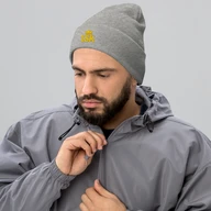 TSK Cuffed Beanie — Heather Grey — Man