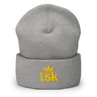 TSK Cuffed Beanie — Heather Grey — Plain Beanie