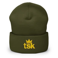 TSK Cuffed Beanie — Olive — Plain Beanie