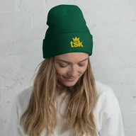 TSK Cuffed Beanie — Spruce — Woman White