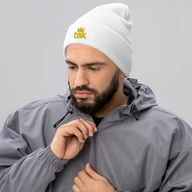 TSK Cuffed Beanie — White — Man