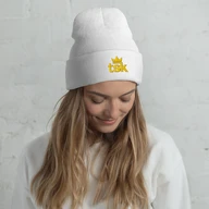 TSK Cuffed Beanie — White — Woman White