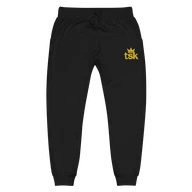 TSK Unisex Fleece Sweatpants — Black — Plain front