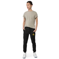 TSK Unisex Fleece Sweatpants — Black — Man front