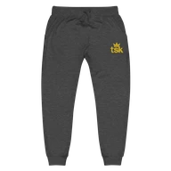 TSK Unisex Fleece Sweatpants — Charcoal Heather — Plain front
