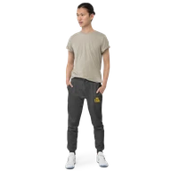 TSK Unisex Fleece Sweatpants — Charcoal Heather — Man front