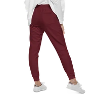 TSK Unisex Fleece Sweatpants — Maroon — Back