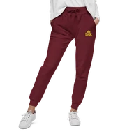 TSK Unisex Fleece Sweatpants — Maroon — Lifestyle front