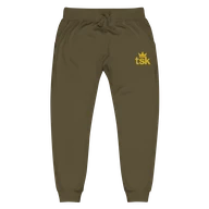 TSK Unisex Fleece Sweatpants — Military Green — Plain front
