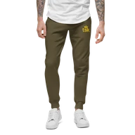 TSK Unisex Fleece Sweatpants — Military Green — Front close-up