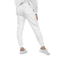 TSK Unisex Fleece Sweatpants — White — Back