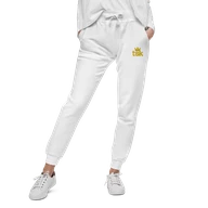 TSK Unisex Fleece Sweatpants — White — Lifestyle front