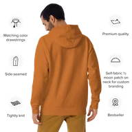 TSK Logo Unisex Premium Hoodie — Adobe — Back