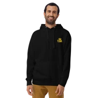 TSK Logo Unisex Premium Hoodie — Black — Man front