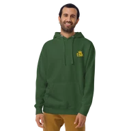 TSK Logo Unisex Premium Hoodie — Forest Green — Man front