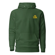 TSK Logo Unisex Premium Hoodie — Forest Green — Plain front