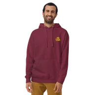TSK Logo Unisex Premium Hoodie — Maroon — Man front
