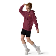 TSK Logo Unisex Premium Hoodie — Maroon — Woman front
