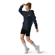 TSK Logo Unisex Premium Hoodie — Navy Blazer — Woman front