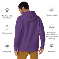 TSK Logo Unisex Premium Hoodie — Purple — Back