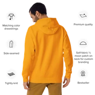 TSK Logo Unisex Premium Hoodie — Team Gold — Back