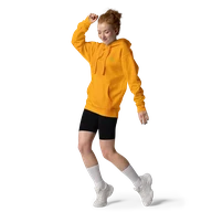 TSK Logo Unisex Premium Hoodie — Team Gold — Woman front