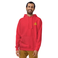 TSK Logo Unisex Premium Hoodie — Team Red — Man front