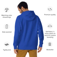 TSK Logo Unisex Premium Hoodie — Team Royal — Back
