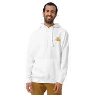 TSK Logo Unisex Premium Hoodie — White — Man front