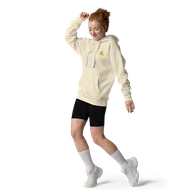 TSK Logo Unisex Premium Hoodie — Bone — Woman front