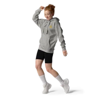 TSK Logo Unisex Premium Hoodie — Carbon Grey — Woman front