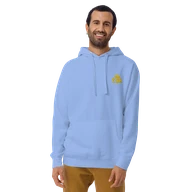 TSK Logo Unisex Premium Hoodie — Carolina Blue — Man front