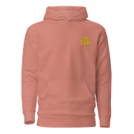 TSK Logo Unisex Premium Hoodie — Dusty Rose — Plain front