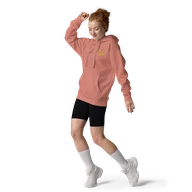 TSK Logo Unisex Premium Hoodie — Dusty Rose — Woman front