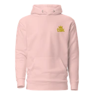 TSK Logo Unisex Premium Hoodie — Light Pink — Plain front