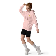 TSK Logo Unisex Premium Hoodie — Light Pink — Woman front