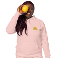 TSK Logo Unisex Premium Hoodie — Light Pink — Lifestyle front