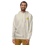 TSK Logo Unisex Premium Hoodie — Oatmeal Heather — Man front