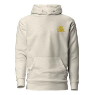 TSK Logo Unisex Premium Hoodie — Oatmeal Heather — Plain front