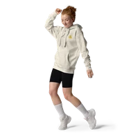 TSK Logo Unisex Premium Hoodie — Oatmeal Heather — Woman front