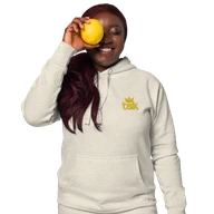 TSK Logo Unisex Premium Hoodie — Oatmeal Heather — Lifestyle front