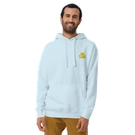 TSK Logo Unisex Premium Hoodie — Sky Blue — Man front